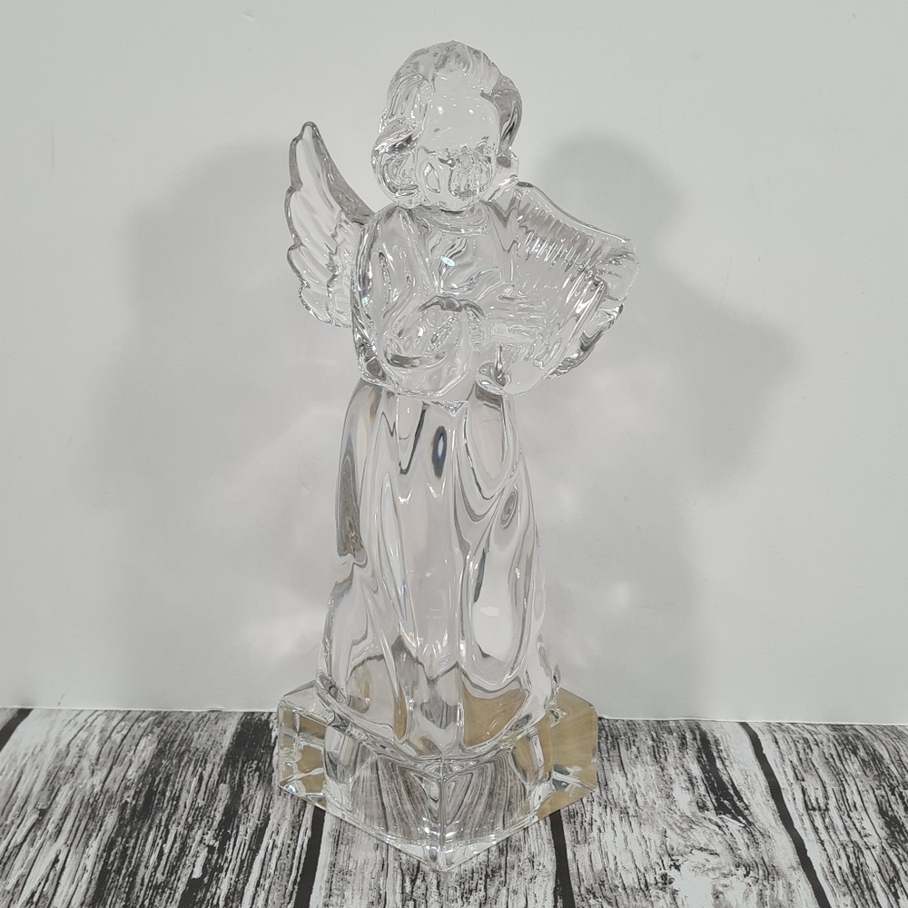 Mikasa Herald Collection Angelic Harp Figurine Crystal Christmas Angel Germany - Picture 2 of 8